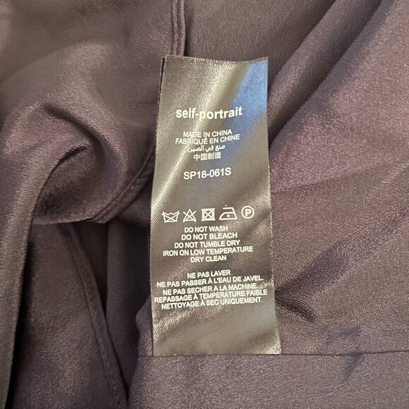 NWOT Self Portrait Plumetis Black & Red Polka Dot Mini Dress US 6 - Picture 7 of 16